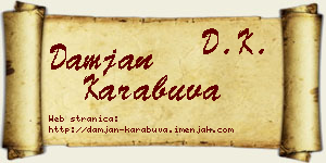 Damjan Karabuva vizit kartica